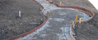 forms for concrete path